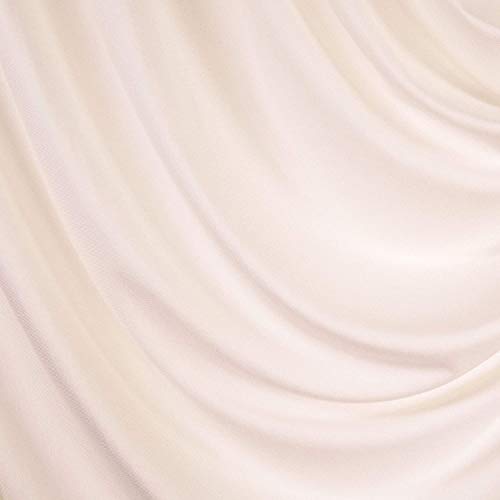 FabricLA Rayon Jersey Spandex - 4 Way Stretch - 58/60" Inches (150 CM) Wide - Medium to Heavy Fabric 240gsm - Ivory, 1 Continuous Yard - color: Ivory, size: 1 Yard Pre Cut