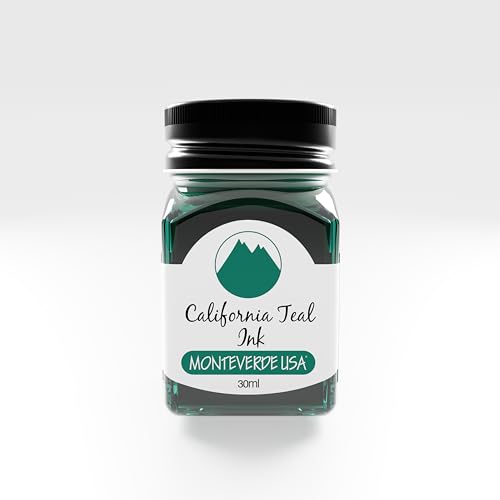 Monteverde USA Ink with ITF Technology, 30 ml California Teal (G309CT) | ITF formula supports smooth flow, lubrication, and rich color for everyday fountain pen writing. - color: California Teal, style: 30ml