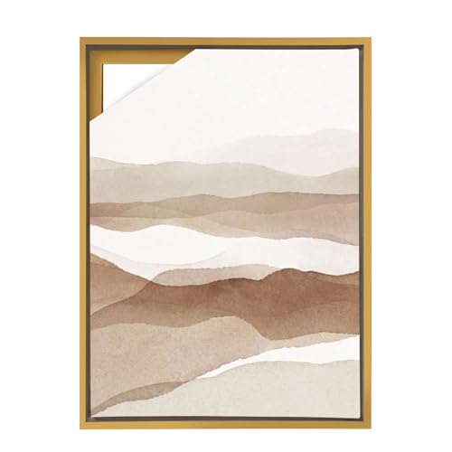 Fepinc Canvas Floating Frame, Canvas Frame 0.75 inches deep Floater for Canvas Panel Oil Painting Wall Art Prints (Gold, 23.6x31.5) - color: Gold, size: 23.6x31.5