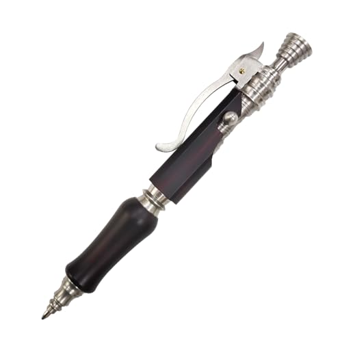 Dr. Metalleung Heavy Duty Stainless Steel Bolt Action Pen - Tactical EDC Retractable Ballpoint Pen with CNC Precision, Pocket Clip, Refillable (Black G2 Ink) - Perfect for Gifts & Smooth Writing - style: Baroque