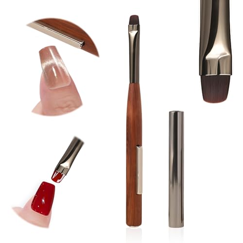 1 Piece 3-in-1 Nail Art Pen, Liner Brush for Fine Detailing and Smooth Lines, Cat Eye Magnet for Nails, Nail Magnet for Cat Eye Gel Polish - color: Ombré Brush&Nail Magnet