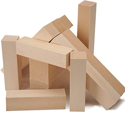 Unfinished Basswood Carving Blocks Kit, Rectangular Wooden Blocks 12 Pack for DIY Carving and Crafting for Adults Beginner and Experts(5 x 1.5 x 1.5 inch, 4 x 1 x 1 inch, 6 x 1 x 1 inch) - color: 12 packs 5 x 1.5 x 1.5 inch & 4 x 1 x 1 inch & 6 x 1 x 1 in