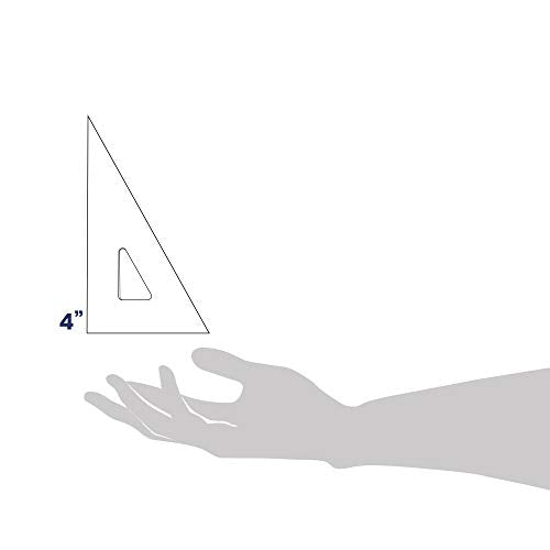 Pacific Arc Drafting Triangle, 4-inch, 30/60/90 Degrees, w/Inking Edge, Topaz - color: Topaz, size: 4-in, 30/60/90 degrees