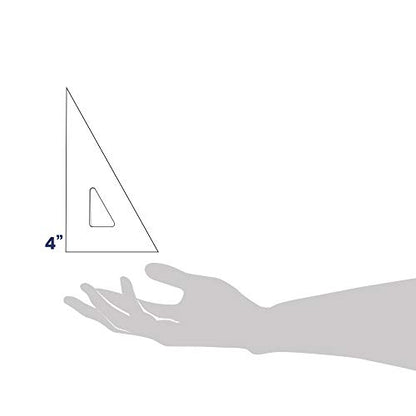 Pacific Arc Drafting Triangle, 4-inch, 30/60/90 Degrees, w/Inking Edge, Topaz - color: Topaz, size: 4-in, 30/60/90 degrees