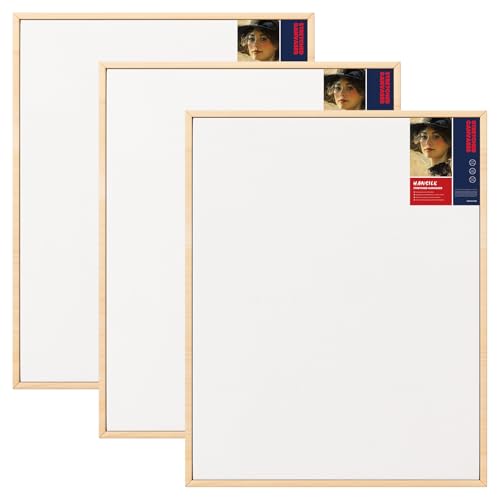 3pk Blank Framed Canvas Wall Art - Premium White Canvas for DIY Art and Custom Painting-Christmas Wall Deco(16 * 20-3) - size: 16*20-3