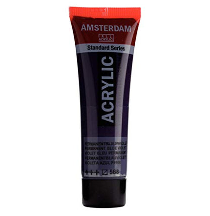 Amsterdam Standard Series Acrylic Tube 20ml Permanent Blue Violet 568 (17045680) - color: Permanent Blue Violet, size: 0.67 Fl Oz (Pack of 1)