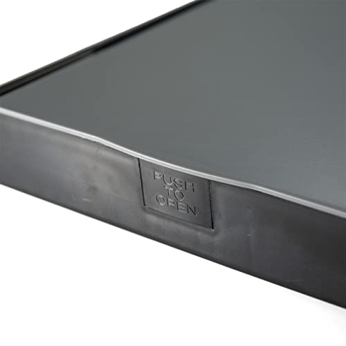 Officemate Double Storage Clipboard, Form Holder with 2 Compartments, Magnetized Storage, Pen Holder & Clip, Letter Size, Recycled Plastic, Gray/Black (83357) - size: Letter size