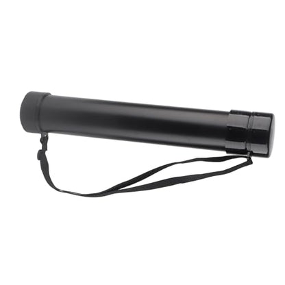 Drawing Storage Tube, Telescopic Plastic Tube, Black, Adjustable 20.3 to 34.1 Inches Length - Waterproof, Extra Thick Design, Ideal for Posters and Artwork Storage