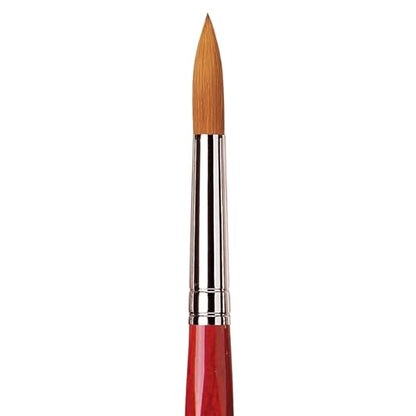 da Vinci Watercolor Series 5580 CosmoTop Spin Paint Brush, Round Synthetic with Red Handle, Size 12 (5580-12) - size: Size 12, style: Round