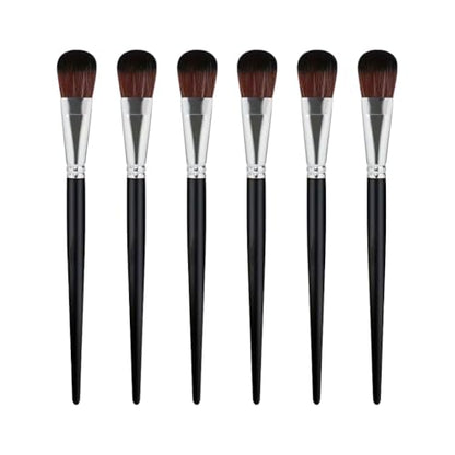 GSHLLO 6 Pcs Professional Watercolor Mop Brushes Blending Paint Brushes Acrylic Painting Oval Brush Wooden Handle Stencil Brush Artist Gouache Paint Brush Set for Beginners