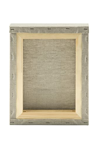 Senso Clear Primed Linen Stretched Canvas - Multi-Media Stretched Canvas for Oils, Acrylics, Pastels, & More! - 18x24 - size: 18x24"