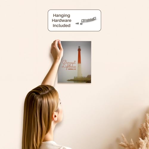 3dRose Photograph of Barnegat Lighthouse in Barnegat, New Jersey. Museum Grade Canvas Wrap 8x10 - size: 8"L x 10"W