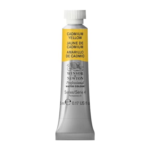 Winsor & Newton Professional Watercolor, 5ml (0.17-oz) Tube, Cadmium Yellow - color: Cadmium Yellow, style: 0.17-oz Tube