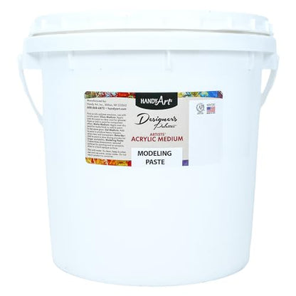 Handy Art Modeling Paste, 128 oz, Opaque White Finish, 3D Texture & Impasto | Creates Sculptural Texture & Impasto Effects, Artist Quality Medium Dries Hard, Sandable, Safe & AP Non-Toxic, Made in USA - color: Modeling Paste, size: Gallon