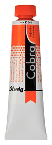 Cobra Study Water Mixable Oil Colour - Permanent Orange 40ml Tube