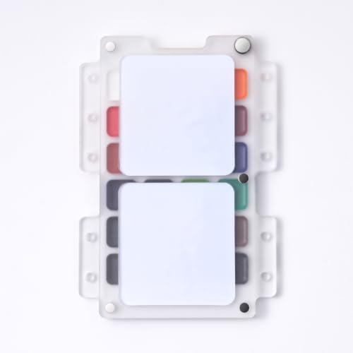 Fuumuui 24-Color Watercolor Paint Refill Set – Opaque Semi-Solid Pigments, Compatible with Travel Sketchbook, Ideal for Artists & Beginners Plein Air & Studio Sketching - style: Refill Paint-Medium