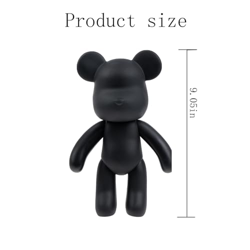 Fluid Bear 9 inch Black Mold Figure for Drip Pour Bear Painting and Home Decoration