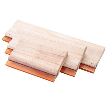 Screen Printing Squeegee Silk Screen Printing Squeegee Ink Scaper Scratch Board Tools for DIY Hand Printing,Flat Patterns(15cm) - size: 15cm