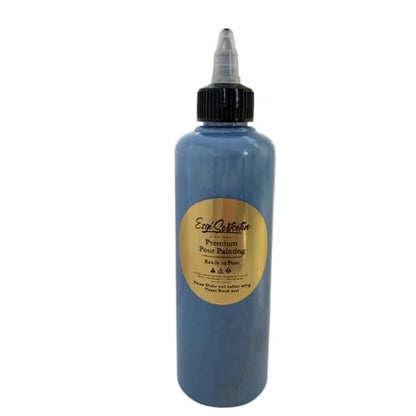 Premium Pour Painting | 8 fl oz | Fluid Art Paint | Ready to Pour | Acrylic Pouring Paint | Light Blue - color: Light Blue