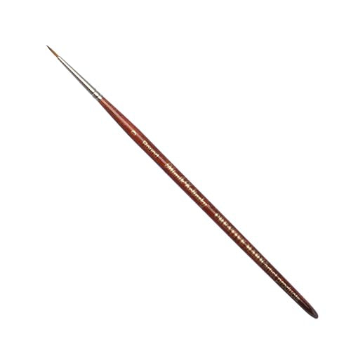 Creative Mark Mimik Kolinsky Watercolor Brush - # 0 Round - Short Handle Synthetic Paint Brush - Handmade in Germany - Synthetic Sable Paint Brushes for Professional Artists - Animal-Friendly - size: 0