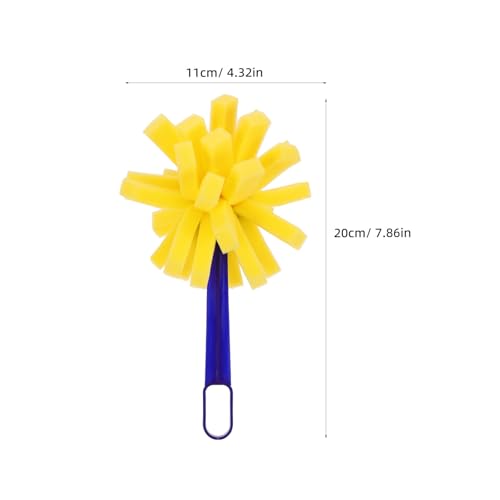 HANABASS 10pcs Sponge Paintbrush Set with Plastic Handles, Textured Foam Paint Brushes, Easy Cleaning and Stimulate Imagination, for DIY Painting and Classroom Crafts