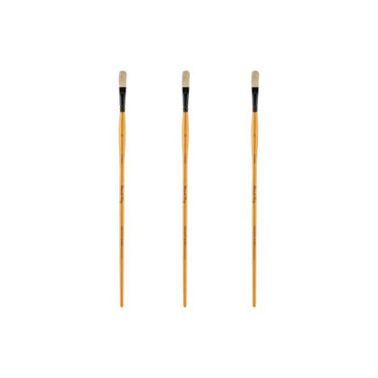 Creative Mark Mimik Hog Professional Synthetic Hog Bristle Paint Brush - Versatile Alternative to Natural Hog Hair Paint Brushes for Oil Painting, Acrylics, Inks, Dyes, Gauce & Watercolors - size: Filbert # 5