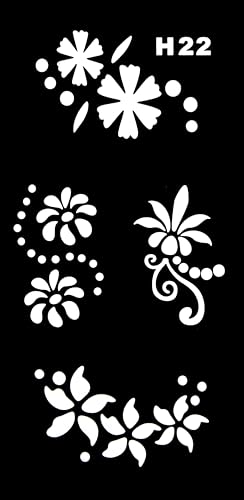 12 Sheets Henna Tattoo Stencil Kit – Reusable Mehndi Templates for Hands, Face, Ankles & Body – Temporary Tattoo Stickers for Bride, Women, Kids & Adults – Airbrush & Body Paint Supplies