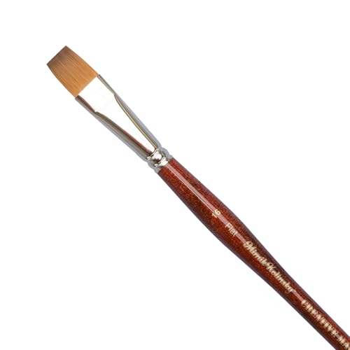 Creative Mark Mimik Kolinsky Watercolor Brush - # 16 Flat - Short Handle Synthetic Paint Brush - Handmade in Germany - Synthetic Sable Paint Brushes for Professional Artists - Animal-Friendly - size: 16