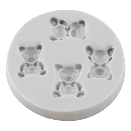 Cute Bear Polymer Clay Mold Bear Silicone Molds for DIY Crafts Epoxy Resin Casting Air Dry Polymer Clay Plaster Jewelry Making - color: Style D