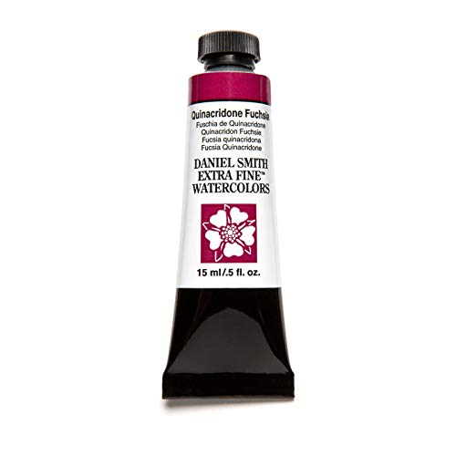 Daniel Smith Extra Fine Watercolor Paint, 15ml Tube, Quinacridone Fuchsia, 284600132, 0.5 Fl Oz (Pack of 1) - color: Fuchsia