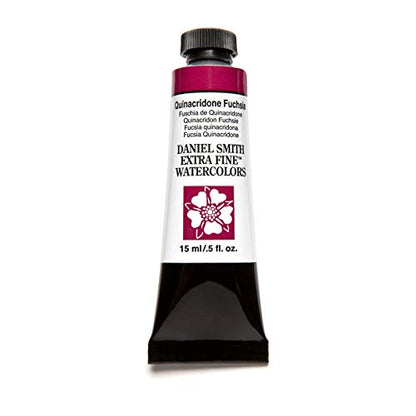 Daniel Smith Extra Fine Watercolor Paint, 15ml Tube, Quinacridone Fuchsia, 284600132, 0.5 Fl Oz (Pack of 1) - color: Fuchsia