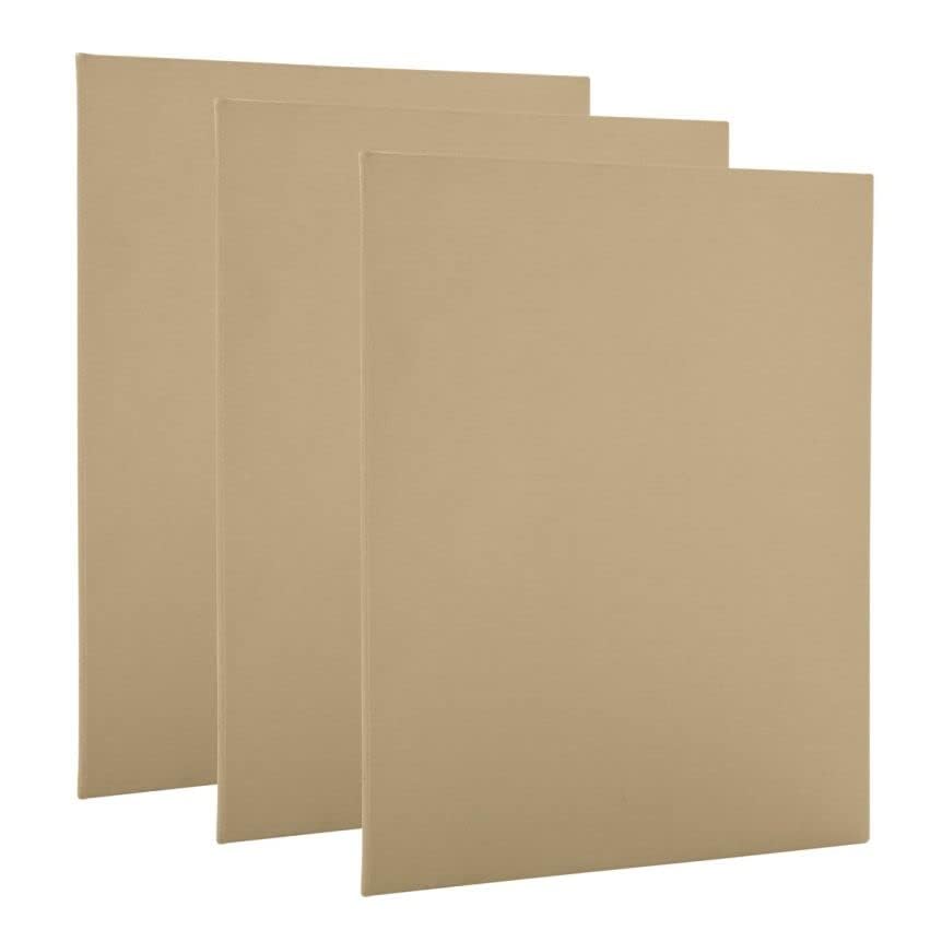 Paramount Pro-Tones All-Media Toned Canvas Panels 3-Pack - Triple-Primed 100% Cotton Canvas, Non-Reflective Colors - Dune 6x8 - color: Dune, size: 6x8"