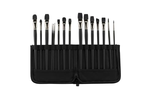 Creative Mark Folding Paint Easel & Travel Case - 13" Long - Compact Brush Holder Organizer for Long Handled Paintbrushes - Durable Paint Brush Bag for Storage - Holds up to 20 Brushes