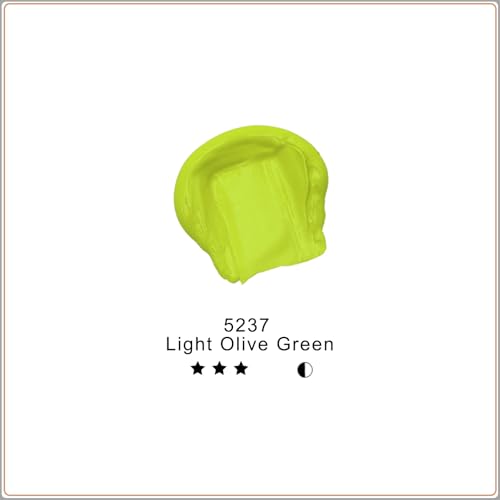 Artecho Light Olive Green Acrylic Paint (120ml / 4.05oz) Tubes, Art Craft Paints for Canvas Painting, Rock, Stone, Wood, Fabric, Art Supplies - color: Light Olive Green, style: Regular