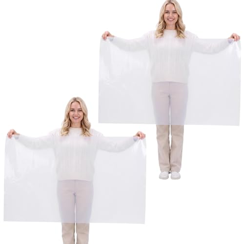 2 Pack Extra Large Silicone Mat, 24 x 48 Inches Non-Slip Heat Resistant Table Protector Large Silicone Mat for Kitchen Counter, Painting, Clay, Projects, Arts and Crafts (Translucent) - size: 24 x 48 inches
