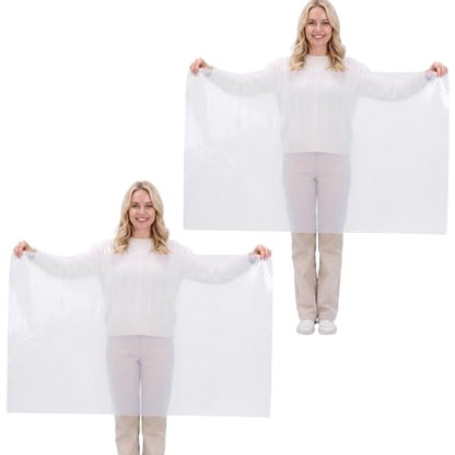 2 Pack Extra Large Silicone Mat, 24 x 48 Inches Non-Slip Heat Resistant Table Protector Large Silicone Mat for Kitchen Counter, Painting, Clay, Projects, Arts and Crafts (Translucent) - size: 24 x 48 inches