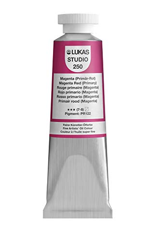 Lukas Studio Artist Oil Color Paints - High-pigment oil paint made with natural binder for artist, painting, & more! - [Magenta (Primary) - 37 mL] - color: Magenta (Primary), size: 1.3 Fl Oz (Pack of 1)