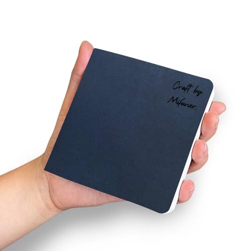 Watercolor Paper Sketchbook,3.9x3.9 Inch Mini Mixed Media Notebook,140lb/300gsm Artist Heavyweight Paper,30 Sheets Small Travel Drawing Journal for Adults,Painting,Watercolors,Art Supplies,Dark Blue - color: 3.9x3.9 inch-300gsm-dark blue