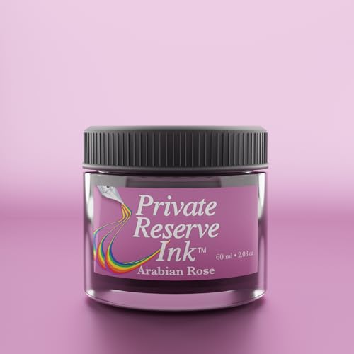 Private Reserve Premium Fountain Pen Ink, 60ml Bottle, Arabian Rose | Premium fountain pen ink with smooth flow, rich color, and reliable everyday writing performance. - color: Arabian Rose