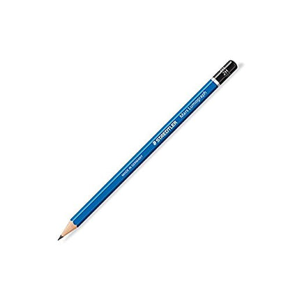 Staedtler Mars Lumograph 2H Graphite Art Drawing Pencil, Medium Hard, Break-Resistant Bonded Lead, 12 Pack, 100-2H - color: 2H