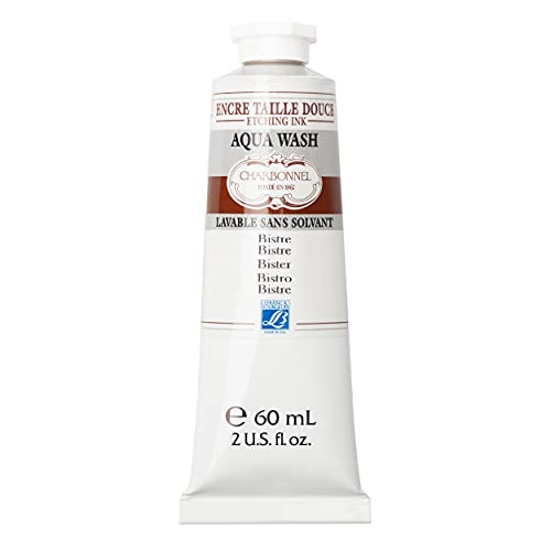 Charbonnel Aqua Wash Etching Ink, 60ml Tube, S2, Basic Bistre 708 - color: Basic Bistre, size: 2 fl oz