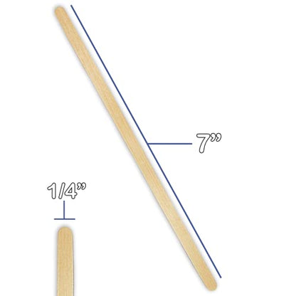 Pack of 50 7" Inch Wood Paint, Stain, Resin, Epoxy Mixing / Stir Sticks - by NetSellsIt