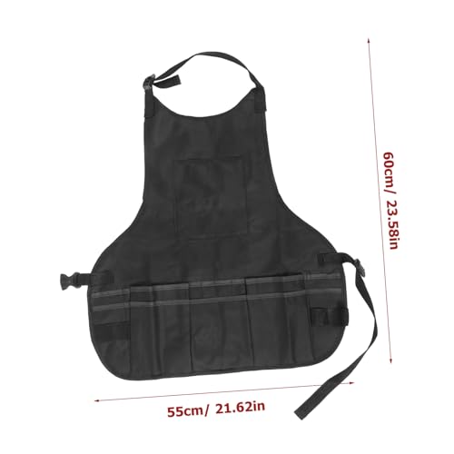 MAGICLULU Adjustable Art Apron Tool Storage Black Waterproof Painting Work Apron for Artists Suitable for Men and Women for Crafts and Cooking