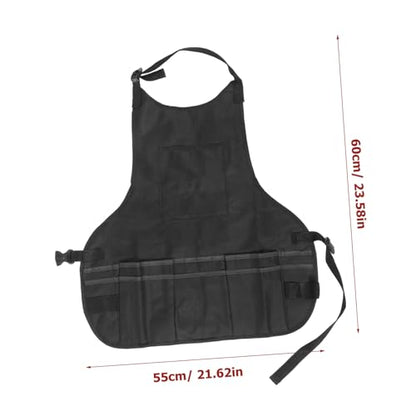 MAGICLULU Adjustable Art Apron Tool Storage Black Waterproof Painting Work Apron for Artists Suitable for Men and Women for Crafts and Cooking