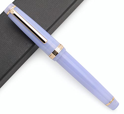 JINHAO 82 Fountain Pen with Gold Clip (F Nib 0.5mm, Transparent Violet) - color: Transparent Violet