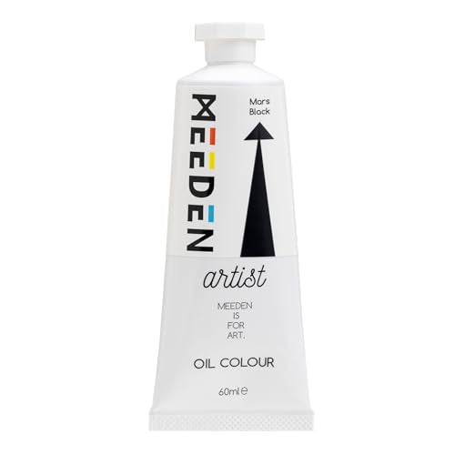 MEEDEN Artist Grade Oil Paint: Mars Black - 60ml/2oz Tube - Professional Art Paints for Canvas Painting - color: Mars Black, style: 60ml/2oz