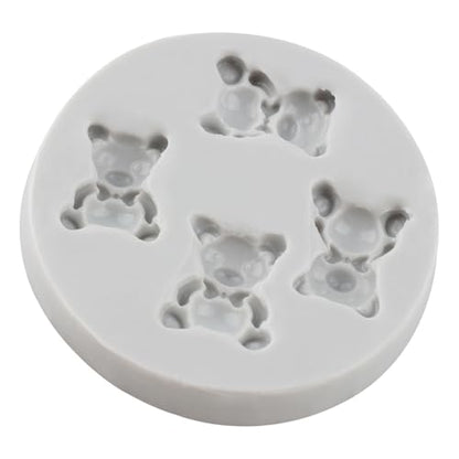 Cute Bear Polymer Clay Mold Bear Silicone Molds for DIY Crafts Epoxy Resin Casting Air Dry Polymer Clay Plaster Jewelry Making - color: Style D