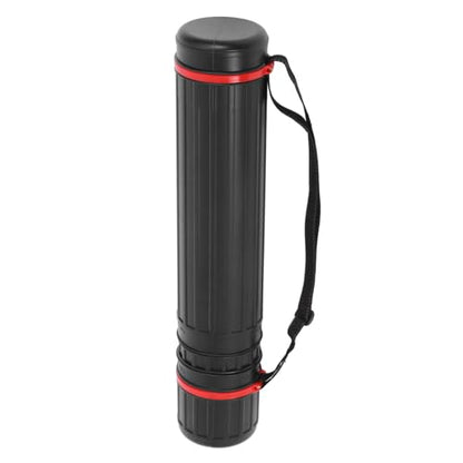 Hemobllo Telescoping Poster Tube Small Plastic Storage Tube with Cap Adjustable Extendable Black Art Blueprint Mailing Transport Case for Document and Drawing Storage