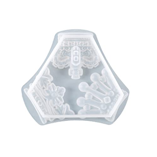 Crystal Epoxy Crown Flowers Mold Plaster Mold Decoration Silicone Pendant for Craft Silicone Pendant for Resin Casting - color: C