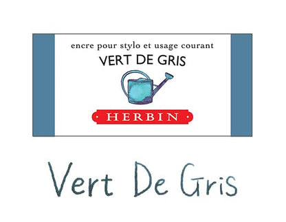 Jacques Herbin 13007T - 30ml Bottle of ink for Fountain Pens and Rollerball Pens - Vert de gris - color: Green Gray, size: 1 fl oz